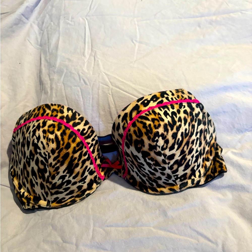 Leopard Print Strapless Bra